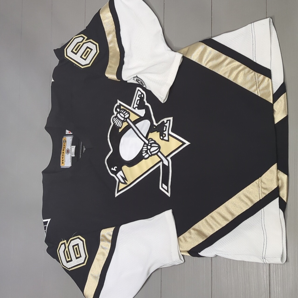 Pittsburgh Penguins Vintage Mens Black/Gold Koho NHL Jersey 66 Lemieux Medium